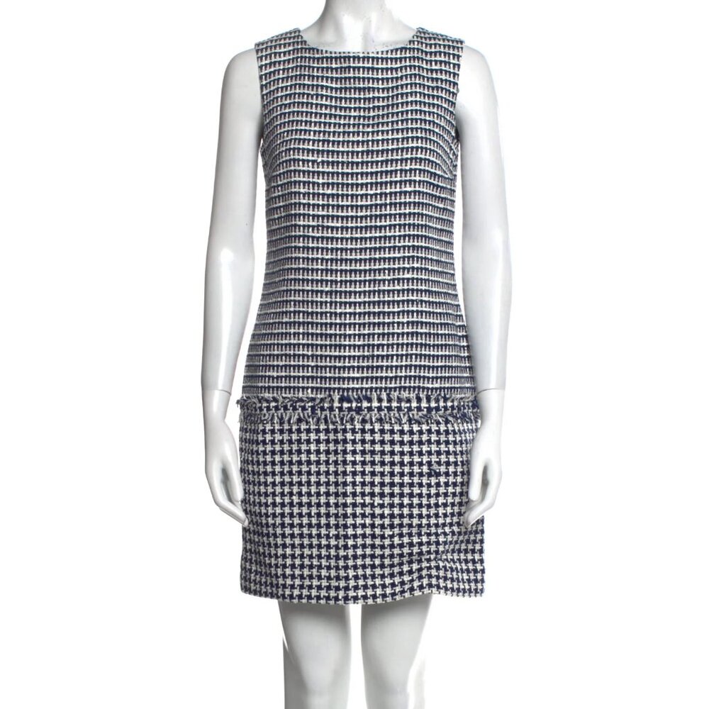 NWT Carolina Herrera Women's Sleeveless Shift Dress Cotton Blend US Size 4 New